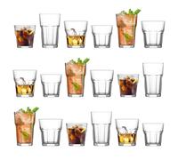 LAV Aras Stacking Glassware 18 Piece Set - Clear LAV Clear