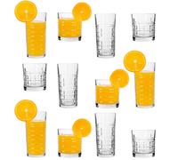 LAV Brit Glassware 12 Piece Set - Clear LAV Clear