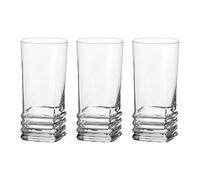 LAV Elegant Set of 6 Highball Glasses Long Drinking Glass Clear Tumblers