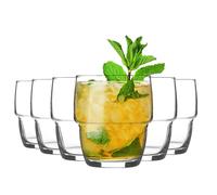 LAV Galata Stacking Tumbler Glasses - 285ml - Clear - Pack of 6 LAV Clear