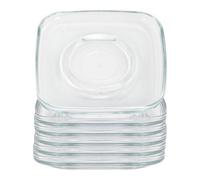 LAV Glassware Lav Cozy Glass Espresso Saucers - 12.5Cm - Pack Of 6