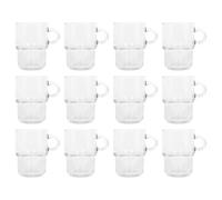 LAV Glassware Lav Cozy Stacking Glass Coffee Cups - 350Ml - Pack Of 12