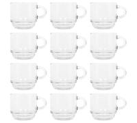 LAV Glassware Lav Cozy Stacking Glass Espresso Cups - 90Ml - Pack Of 12