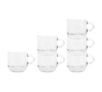 LAV Glassware Lav Cozy Stacking Glass Espresso Cups - 90Ml - Pack Of 6