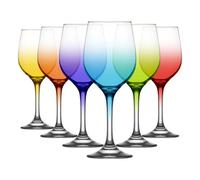 LAV Fame Wine Glasses - 395Ml - Full Colour - Pack Of 6, Multi