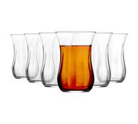 LAV Glassware Lav Klasik Glass Turkish Tea Cups - 115Ml - Clear - Pack Of 6