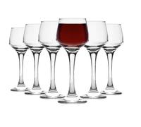 LAV 6x Clear 80ml Lal Sherry Glasses - Small Port Brandy Vodka Liqueur Dessert Wine Drinking Shot Glass Set with Stem