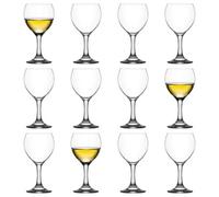 LAV 12x 210ml Misket White Wine Glasses - Small Dishwasher Safe Glass Wedding Christmas Birthday Party Drinking Glassware Goblet Gift Set