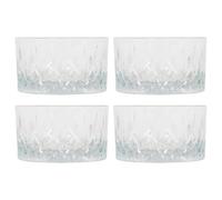 LAV 4x Clear 9.5cm Odin Glass Snack Bowls - Small Kitchen Party Dessert Food Fruit Sweet Nibbles Serving Dip Sauce Tapas Dishes Set