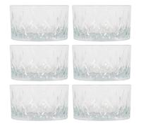 LAV 6x Clear 9.5cm Odin Glass Snack Bowls - Small Kitchen Party Dessert Food Fruit Sweet Nibbles Serving Dip Sauce Tapas Dishes Set