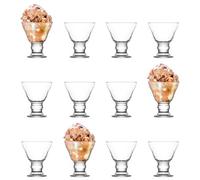 LAV 12x 255ml Orion Glass Ice Cream Bowls - Small Mini Kitchen Fruit Salad Sundae Trifle Dessert Cocktail Pudding Serving Cup Dishes Set