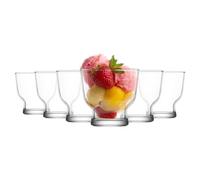 LAV 6x 240ml Petit Glass Ice Cream Bowls - Small Mini Kitchen Fruit Salad Sundae Trifle Dessert Cocktail Pudding Serving Cup Dishes Set