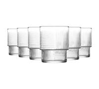 LAV Helen Stacking Whisky Glasses - 325ml - Pack of 6 in Clear LAV Clear