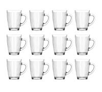 LAV Hestia Glass Mugs - 300ml - Pack of 12 in Clear LAV Clear