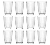 LAV 415ml Hestia Highball Glasses - Clear - 12x Tall Dishwasher Safe Glass Water Gin Juice Mixed Drink Cocktail Drinking Hi Ball Tumblers Glassware Set
