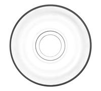 Lav Klasik 6X Clear Glass Tea Cup Saucer 10 cm - Small Old Kitchen Coffee Cappuccino Espresso Tea Cup Plates