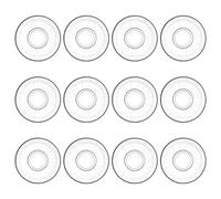 LAV Klasik Glass Turkish Tea Cup Saucers - 10cm - Clear - Pack of 12 LAV Clear