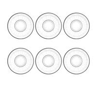 LAV Klasik Glass Turkish Tea Cup Saucers - 10cm - Clear - Pack of 6 LAV Clear