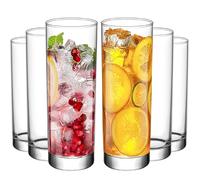 LAV Luxury Highball Glasses Cocktail Glasses Set of 6 360 ml% 100LEAD Free Hiball Glasses Set of 6, Tall Water Drinking Glasses Hiball Glasses, Tall Tumbler Glasses, High Balls Glasses