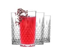 LAV Luxury Water Glasses, Dishwasher Safe, Long Drink Glasses, Set of 4, 360 ml, 100% Lead-Free Crystal Glasses, Drinking Glasses Set, Highball Glasses, Long Drink Glasses Set, Water Glass, Cocktail