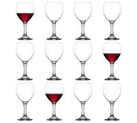LAV Misket Red Wine Glasses - 260ml - Pack of 12 in Clear LAV Clear
