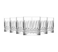 LAV Wave Whisky Glasses - 330ml - Pack of 6 in Clear LAV Clear