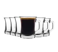 LAV Zen+ Glass Coffee Mugs - 225ml - Clear - Pack of 12 LAV Clear