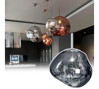 Lava Ball Drop Pendant Lighting, Melting Glass Lights with Irregular Shape, Diameter 20CM, The Hanging Wire is 1.5m Long and Adjustable, for Restaurant, Duplex Staircase,C,20CM (20cm C)