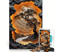 Lava Bonsai Jigsaw Puzzles for Teenagers 1000 Piece Brain Exercise DIY Fun Family Game Art Display (50x75cm)