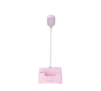Lava Box Rechargeable Multifunction Study Lamp with Pen & Mobile Holder, Reading Flexible Desk LED Table Lamp, Gifts for Family (Pink)