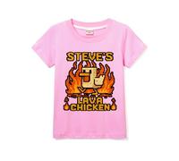 Lava Chicken Girls Boys T-Shirts Kids Cotton Tee for 3-13 Years (Pink,9 Years)