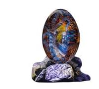 Lava Dragon Egg Dinosaur Ornament Natural Gemstones Resin Craft Shiny Realistic Decor for Birthday Valentine s Mother Father Day Crystal Clear Decorative