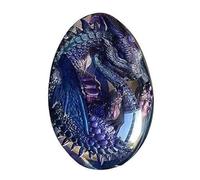 Lava Dragon Egg Dinosaur Ornament Natural Gemstones Resin Craft Shiny Realistic Design for Birthday Valentine s Mother Father Easter Easy to Store