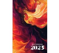 lava Dynamic 6x9 Notebook: fiery, explosion, backgrounds, smoke, warm, glow, inferno, texture, valentine, yellow, light, flames, red, burning, burn
