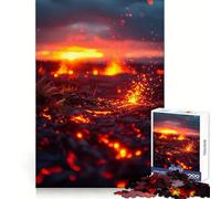 Lava Flows 1000 Pieces Jigsaw Puzzles for Adults Recall Boost Good Thick Real Challenge Art Display (38x52cm)