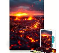 Lava Flows Jigsaw 1000 Pieces for Teenagers Home Fun Skill Play Family Activity Table Accent (50x75cm)