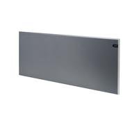 Adax Neo Electric Panel Heater/Convector Radiator With Timer, Thermostat, Modern, Slimline, Wall Mounted, Lava Grey, 2000W