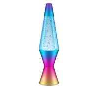 Lava Lamp 2456, Chrome Star Glitter, Clear Liquid, Decorative Base and Cap, Original 14.5 inch LAVA® Motion Lamp to Illuminate Your Mood, Green