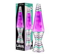 Lava Lamp 2494, White Wax, Pink Liquid, Decorative Base and