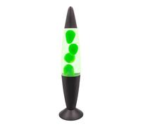 Global Gizmos 48819 Black and Green Lava Lamp / Black Base Colour / Retro Nostalgia / Relaxing Mood Light / 16 Inch Height