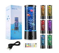 Lava lamp, bubble fish lamp with remote control 3 fish aquarium light suitable for bedroom mood desk decorative light boy girl birthday gift