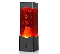 Lava Lamp for Adults, USB Powered Volcano Lava Lamps, Room Office Desktop Decoration Mood Night Light, Novelty Gifts for Boys Girls Kids (Black)