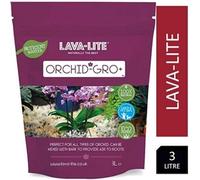 Lava-Lite Orchid Gro+ Orchid Medium for Healthy Blooms and Growth, Specialist Orchid Care Works for All Orchids Available in 1 Ltr or 3 Ltr (3Ltr)