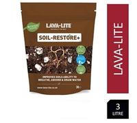Lava-Lite Soil-Restore+ Soil Improver Natural Organic Perfect for Strong Healthy Garden Encourages Root Growth Experience the Lava-Lite Effect 3 Ltr