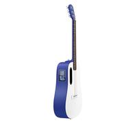 LAVA ME Play Electric-Acoustic Guitar with FreeBoost System, Smart Guitar with Guitar Bag, Data Cable, Truss Rod Wrench, Support 2.4Ghz WIFI/5G Bluetooth(Deep Blue & Frost White)