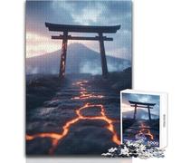 Lava Path to Mount Fuji Jigsaw Puzzles 1000 Pieces Cognitive Development Fun Game Special Thoughtful Celebration Present Size 50x75cm