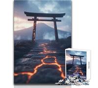 Lava Path to Mount Fuji Jigsaw Puzzles 1000 Pieces for Teenagers Mindful Learning Fun Game Unique Gift for Joyful Celebrations Size 38x52cm