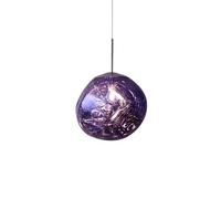 Lava Pendant Light, Gallery Lighting, Modern Lava Ball Drop Pendant Lighting with 200cm Adjustable Lanyard, LED Irregular Glass Hanging Lamps, Ceiling Light for Home Coffee Shop Decor(Purple,Diameter4