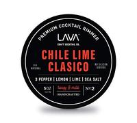 LAVA Premium Chile Lime Clásico Cocktail Rimmer 5oz, All Natural Bloody Mary Rimmer, Michelada Rimmer, Margarita Rimmer Salt, No Silicon Dioxide, with Screw-On Lid