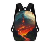 Lava River Backpack, 3D Printed School Bag, School Lunch Bag, Travel Backpack, Friends Backpack, School Backpack for Girls And Boys 17inch
